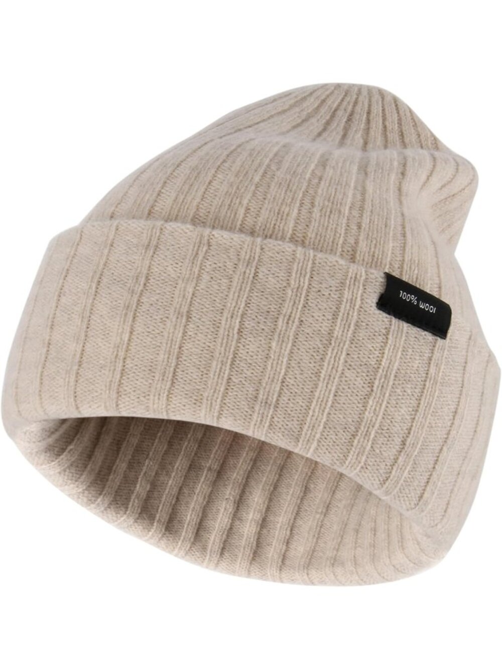 Cozy Unisex 100% Merino Wool Beanie | Soft Cuffed Knit Cap for Winter Warmth